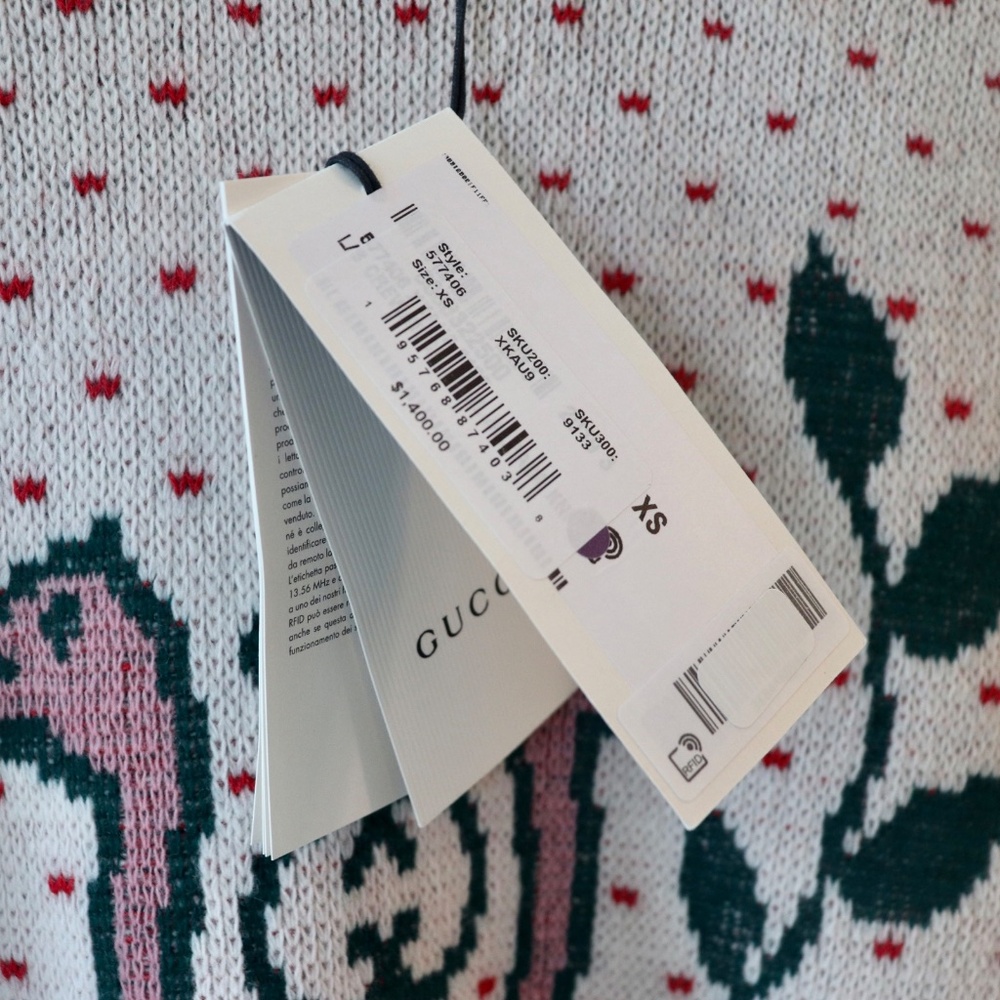 Gucci - Wool Alpaca Sweater with Lyre Snake - Men - NEUTRAL - BRAND NEW - Picture 3 of 3